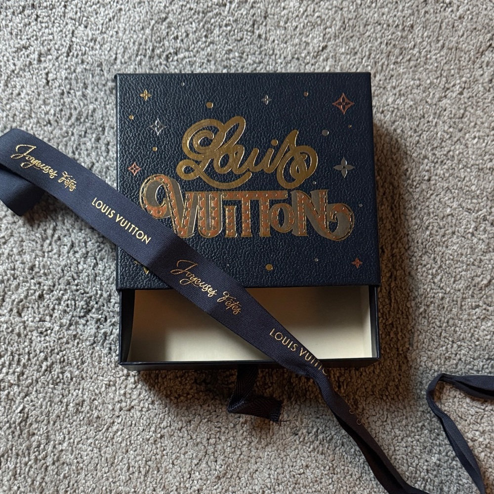 Louis Vuitton Navy Box with Gold Detailing